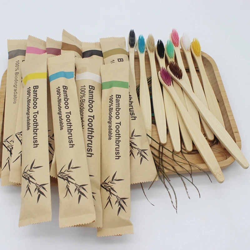 Bamboo Toothbrush Set - Escovas de dentes de bambu 100pcs