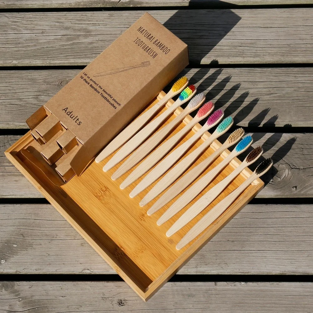 Conjunto de 10 Escovas de Dent - Bamboo Toothbrush Set avaliação e preço