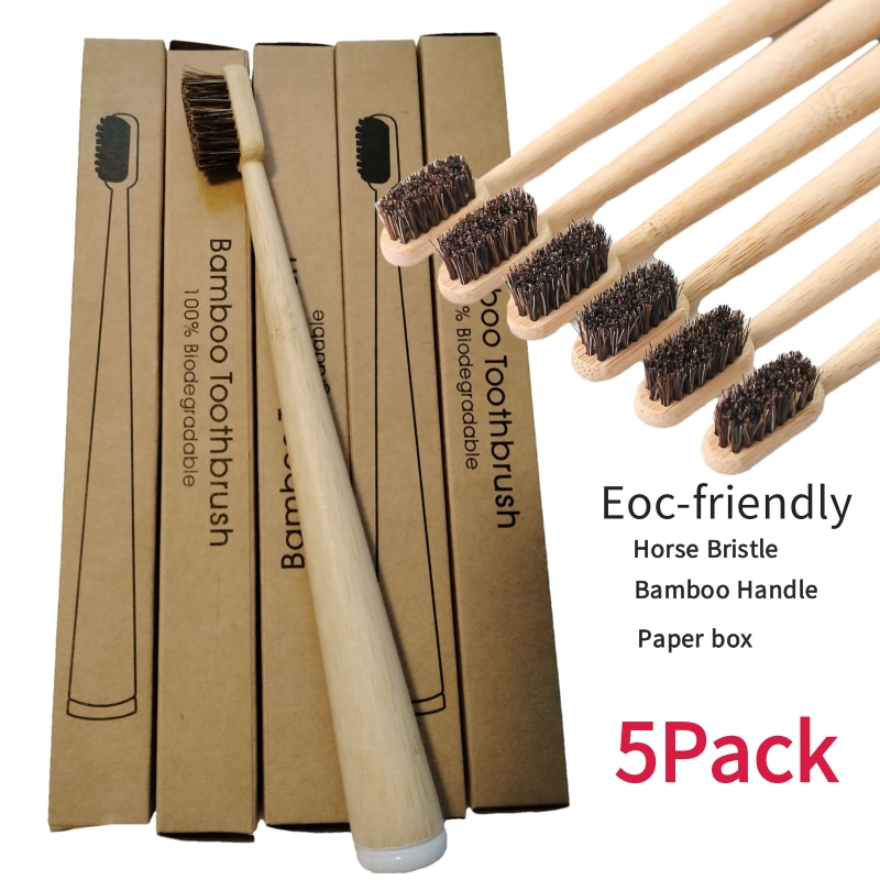 Escova de Dente de Bambu com C - Bamboo Toothbrush Set avaliação e preço