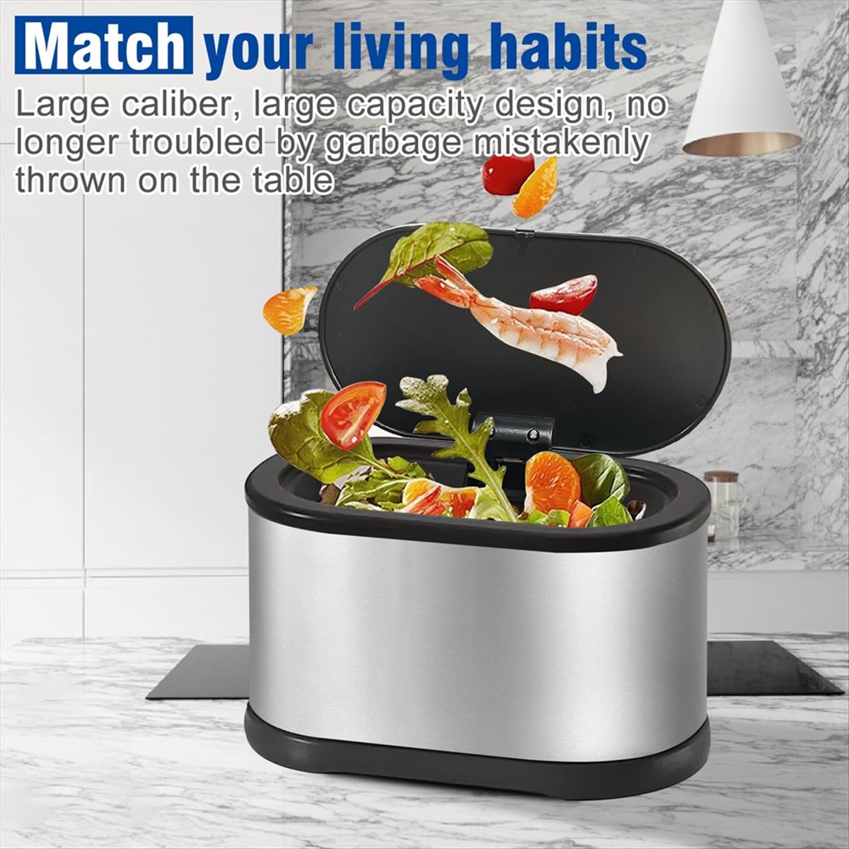 Lixeira Mini MALL com Tampa, L - Compost Bin Countertop avaliação e preço