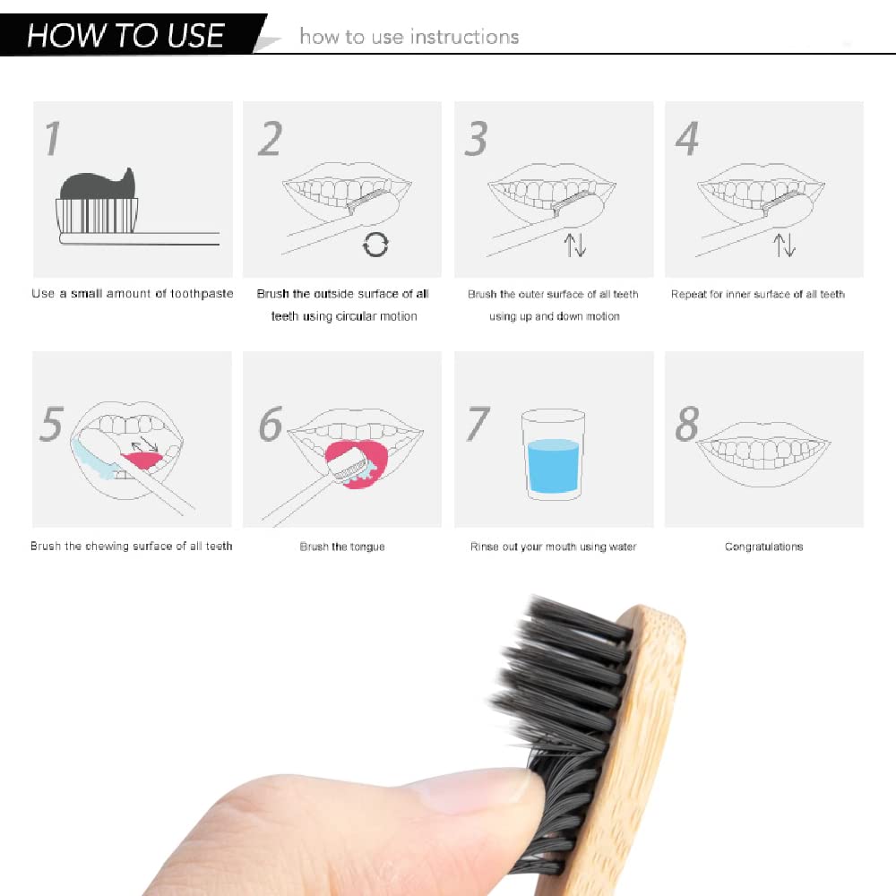 Pacote com 10 Escovas de Dente - Bamboo Toothbrush Set avaliação e preço