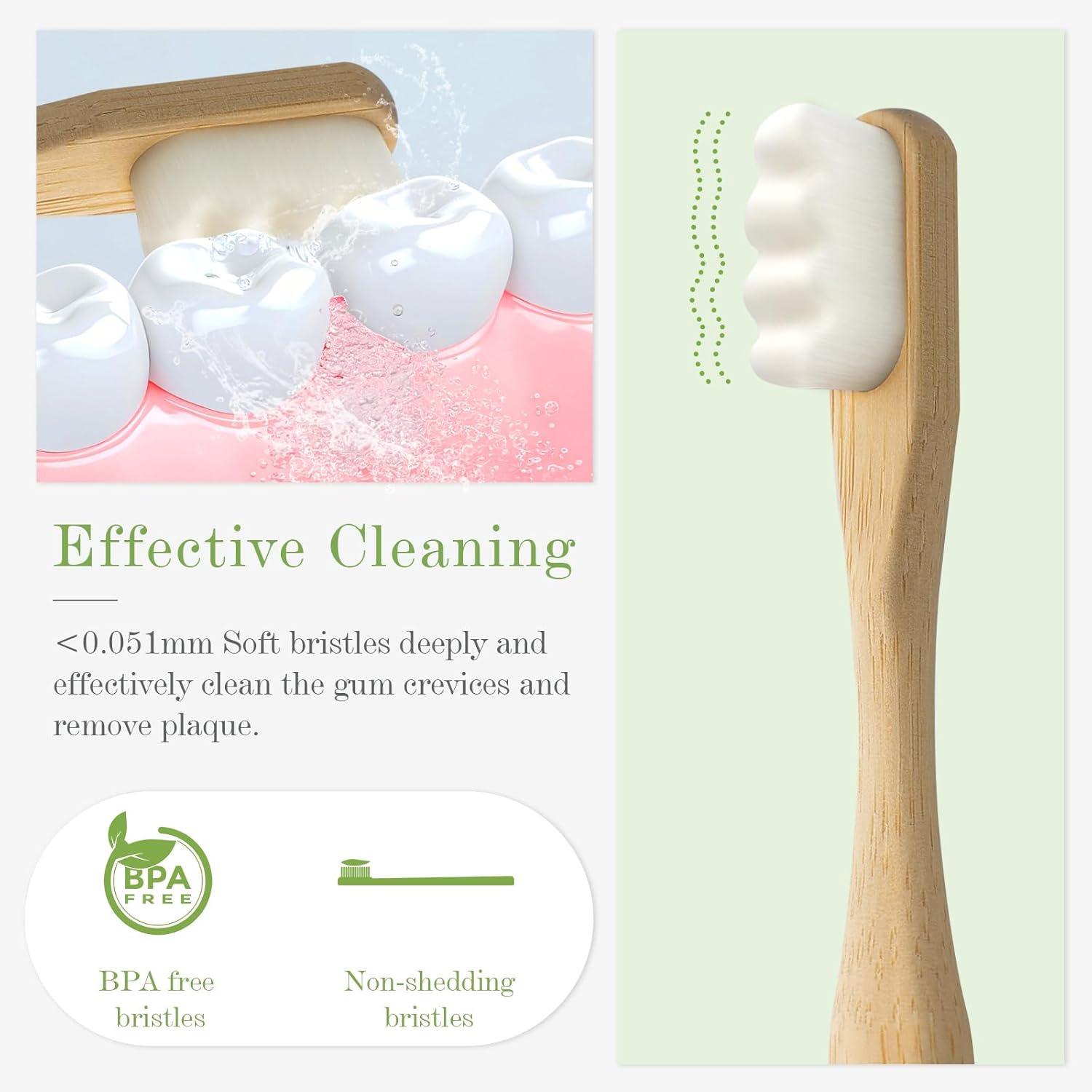 4 escovas de dentes micro-nano - Bamboo Toothbrush Set avaliação e preço