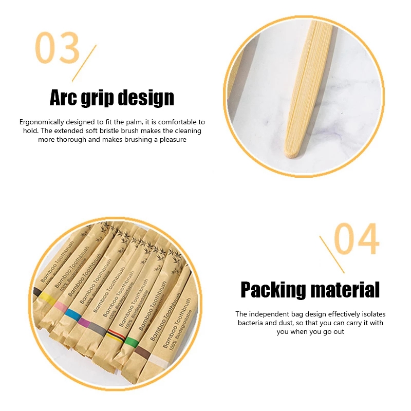 Escovas de dentes de bambu 100 - Bamboo Toothbrush Set avaliação e preço